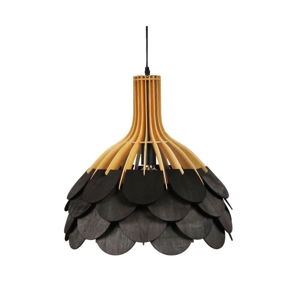 Suspension artichaut noir, D.50 cm