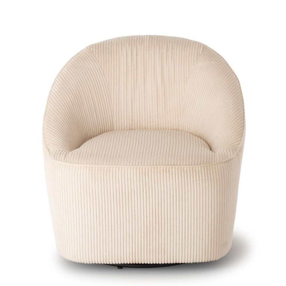 Fauteuil pivotant velours Viby