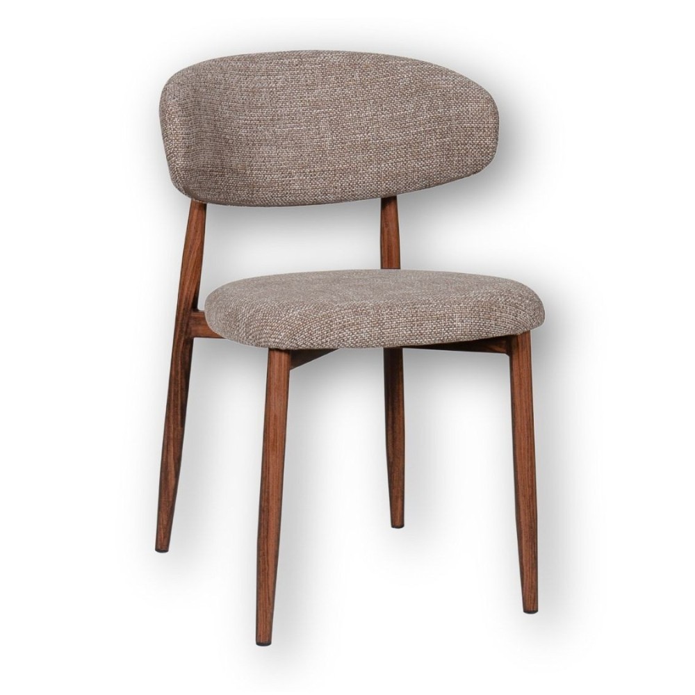Chaise Georgia taupe pied noyer