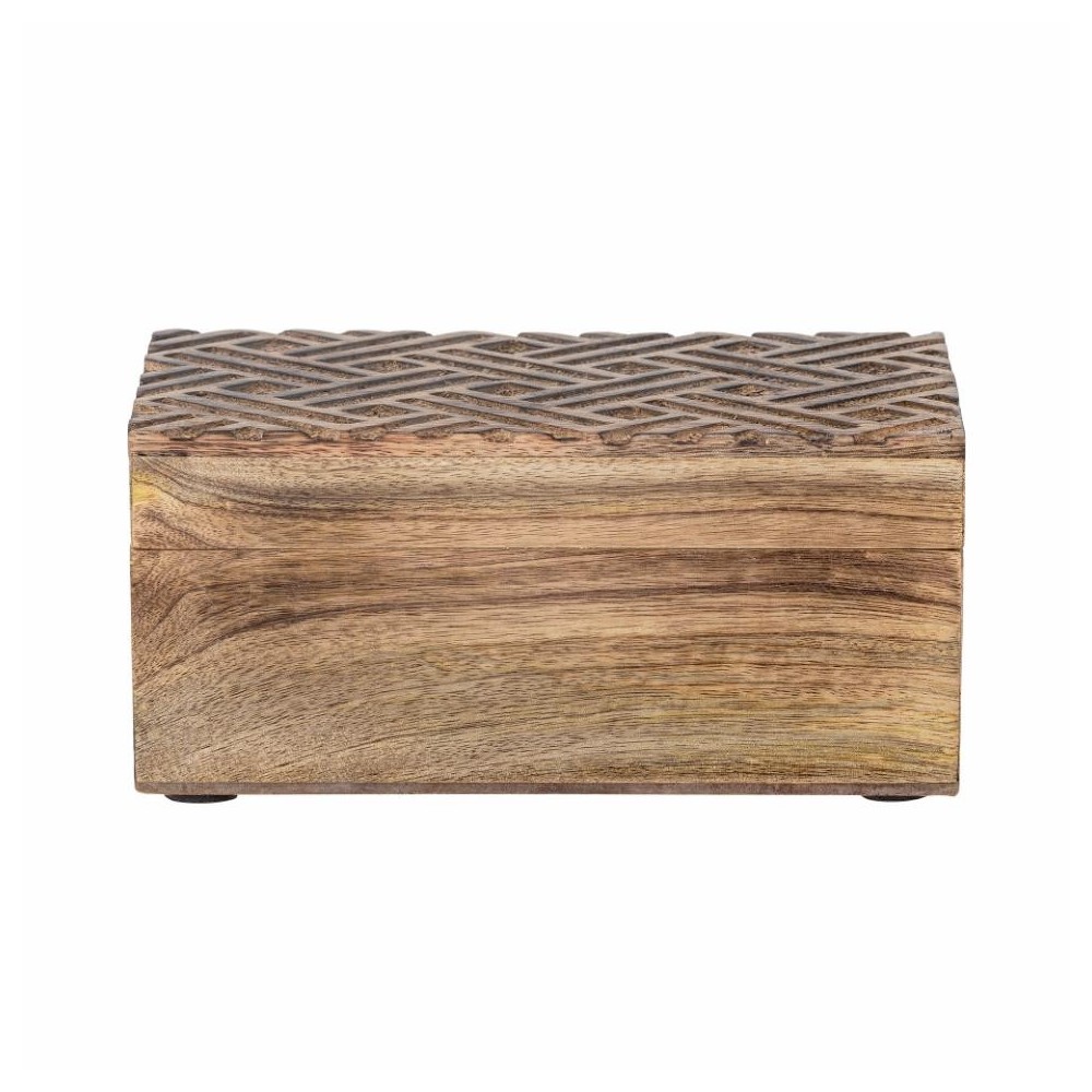 Boîte en bois gravée