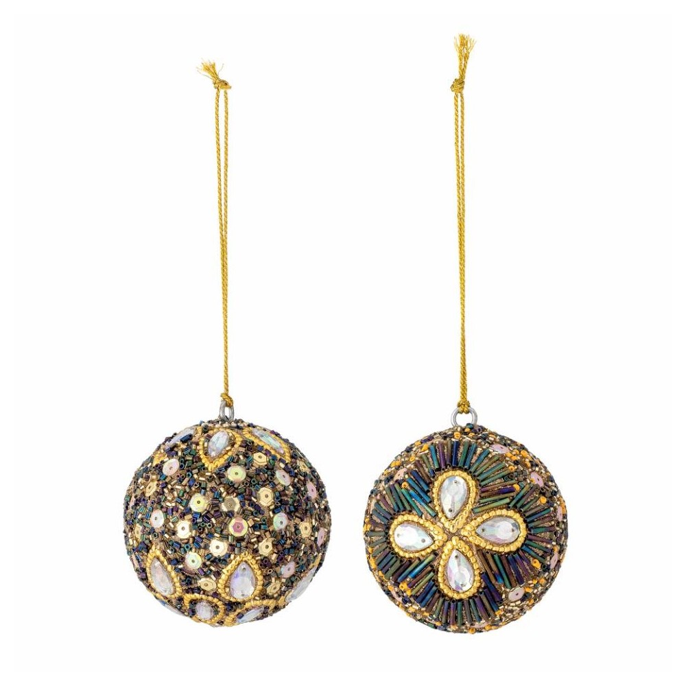 Set 2 boules déco de Noël