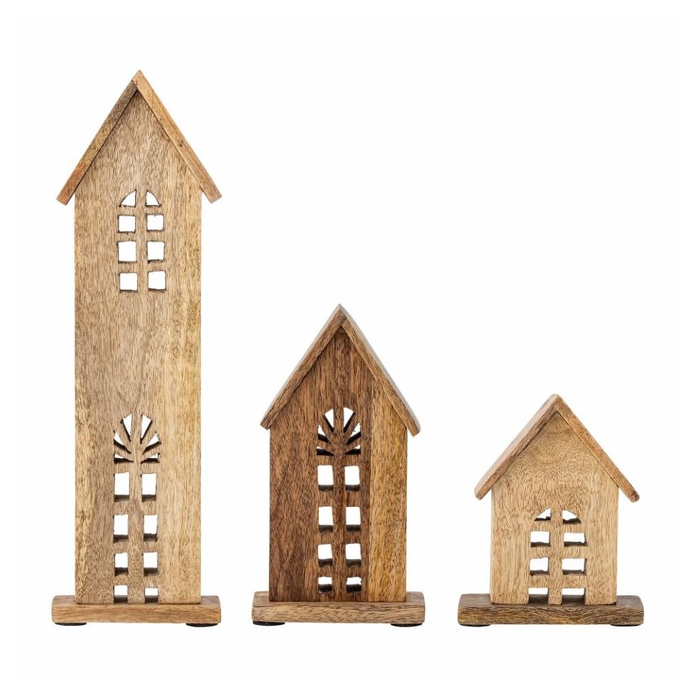 Set de 3 maisons en manguier