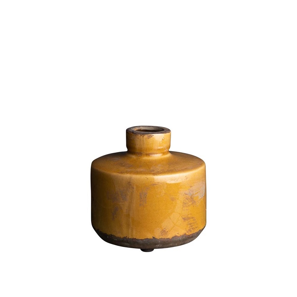 Vase bouteille moutarde