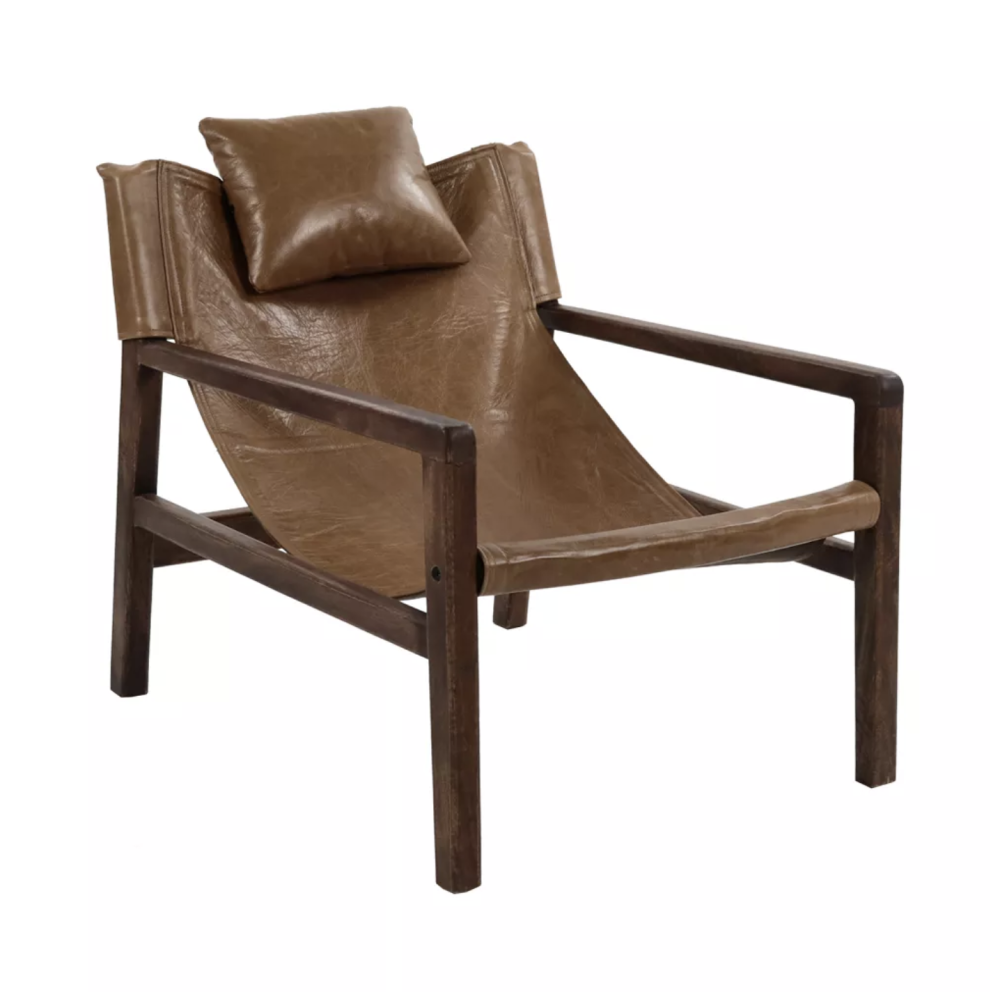 Fauteuil Siesta cuir marron