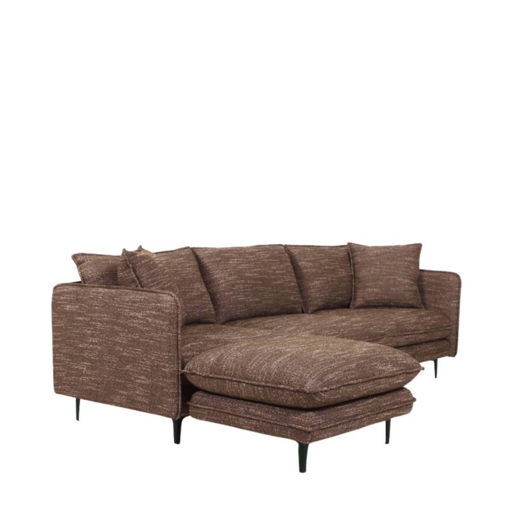 Canapé d'angle Modène marron chiné