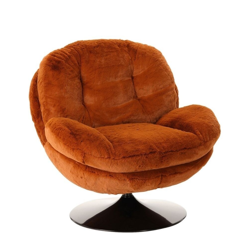 Fauteuil Memento fourrure orange