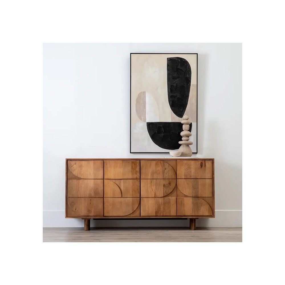 Bahut Delhi en bois de manguier 171 cm