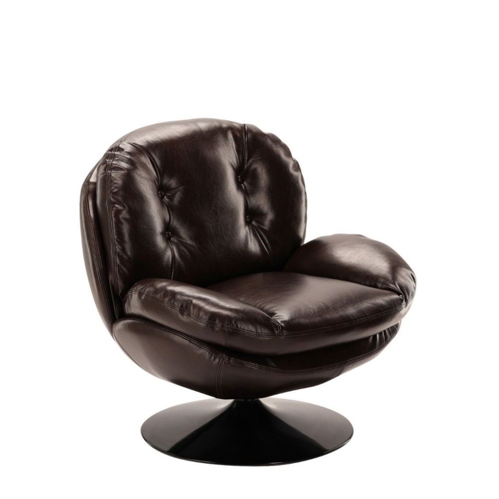 Fauteuil Memento simili cuir Noir