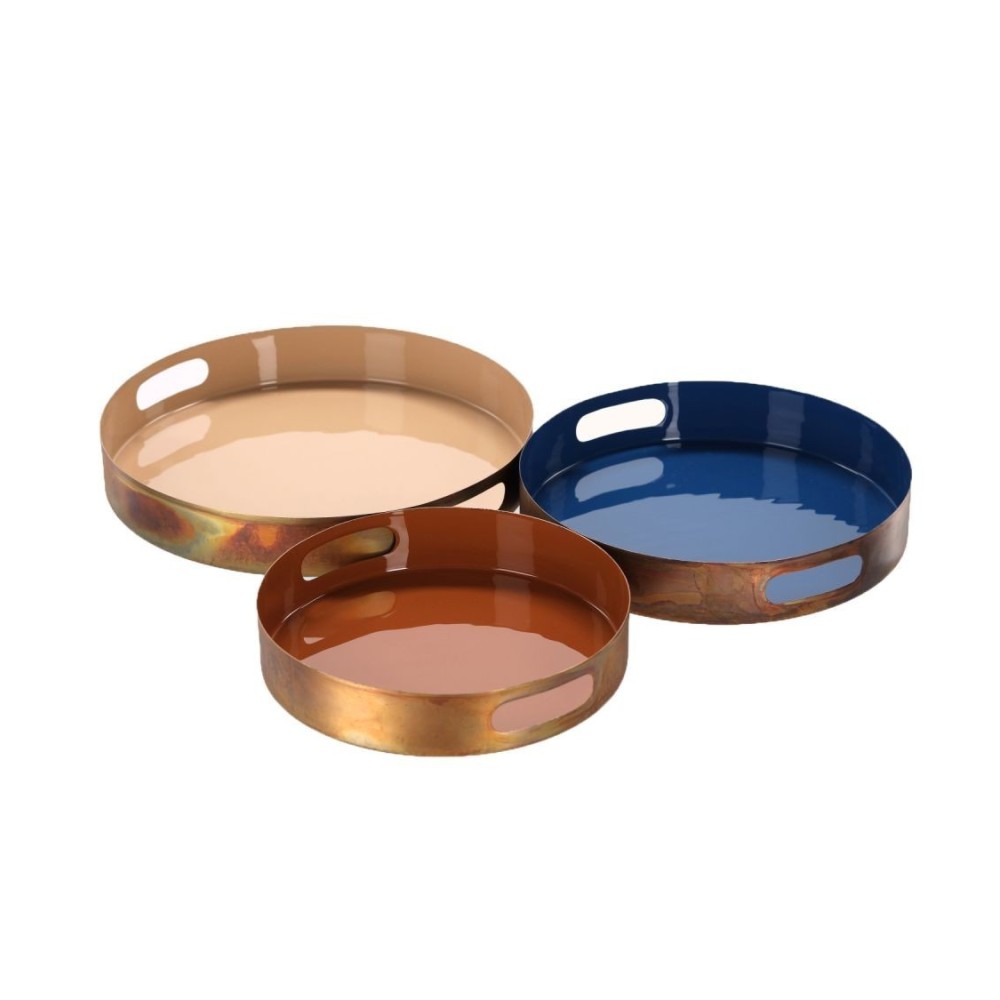 Plateaux décoratifs colorés